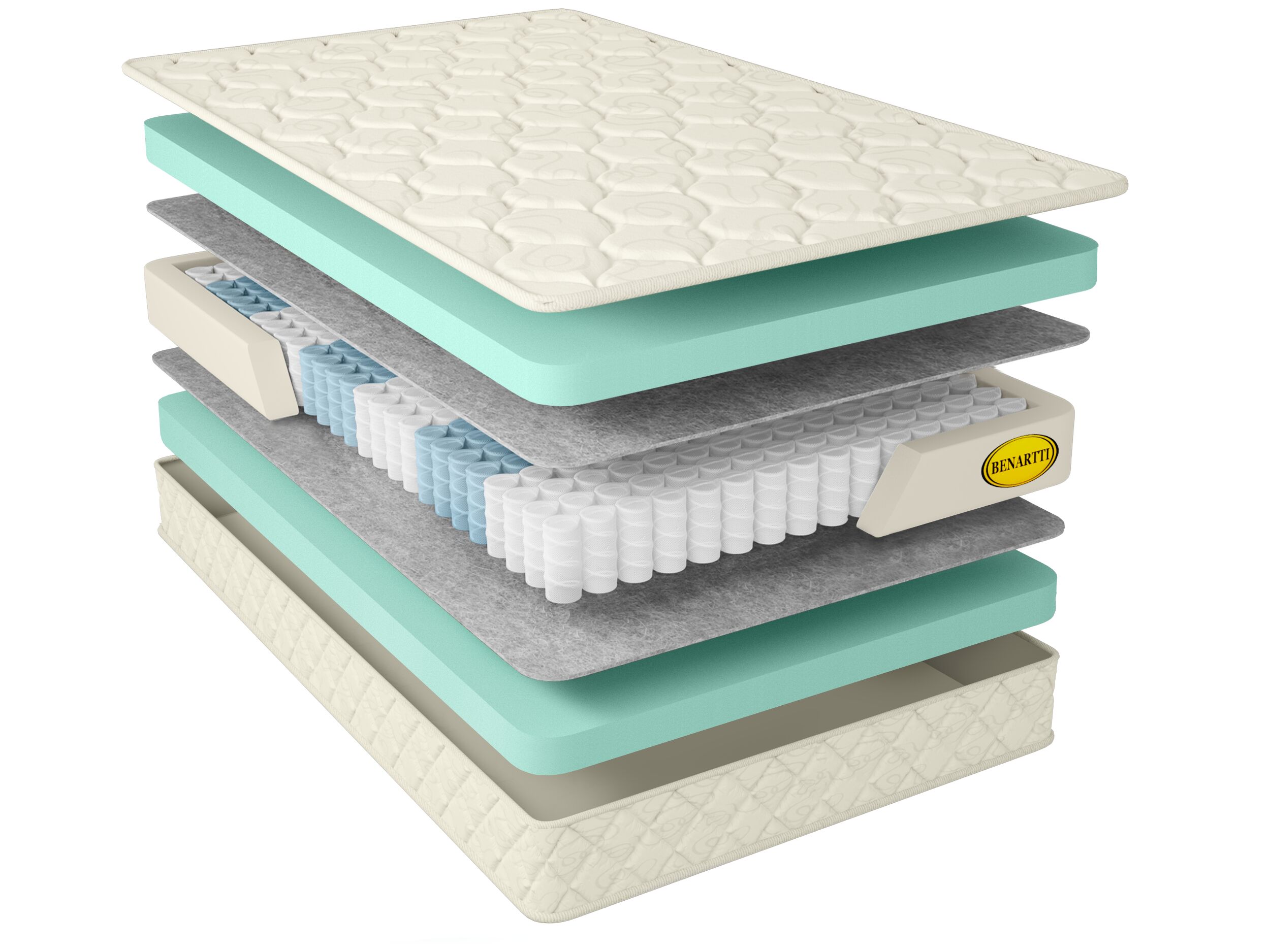 

Матрас Benartti Classic Mega TFK 70х186, Бежевый;белый;серый;серебристый, Classic Mega TFK