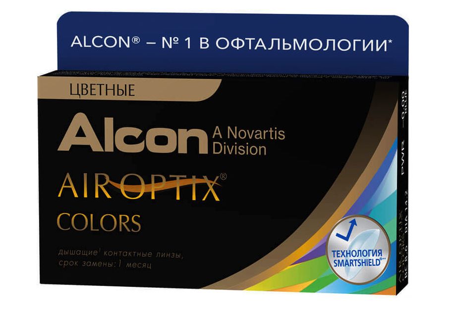фото Контактные линзы air optix colors 2 линзы r 8,6 -0,75 карие