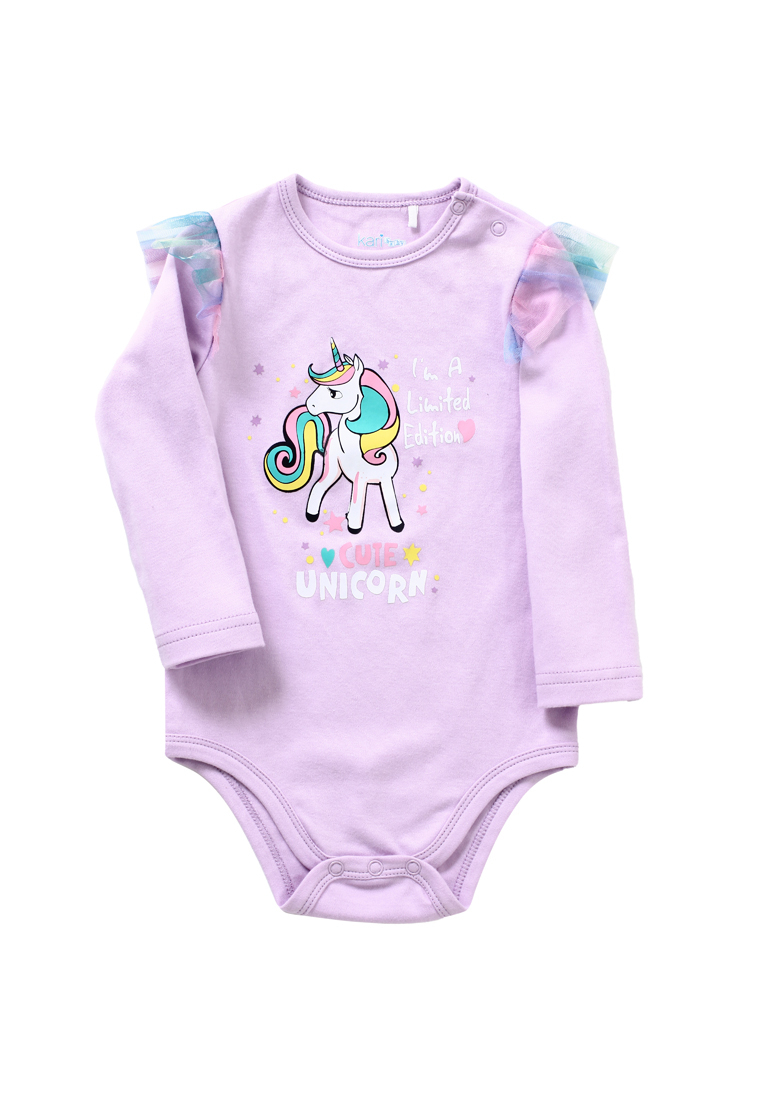 

Боди детское Kari baby SS22B071A0402 цв. фиолетовый р. 74, SS22B071A0402