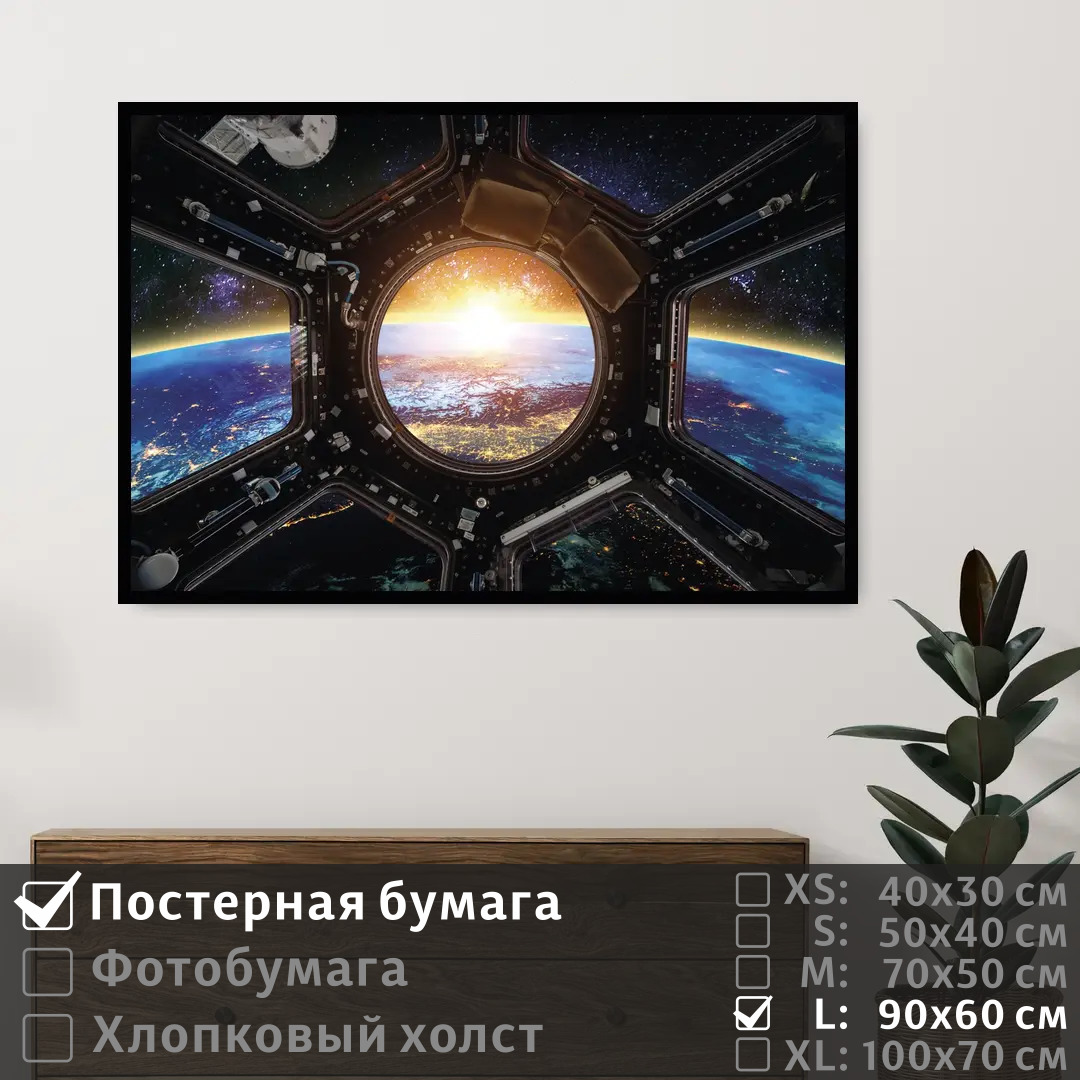

Постер на стену ПолиЦентр Космический корабль над планетой земля 90х60 см, КосмическийКорабльНадПланетойЗемля