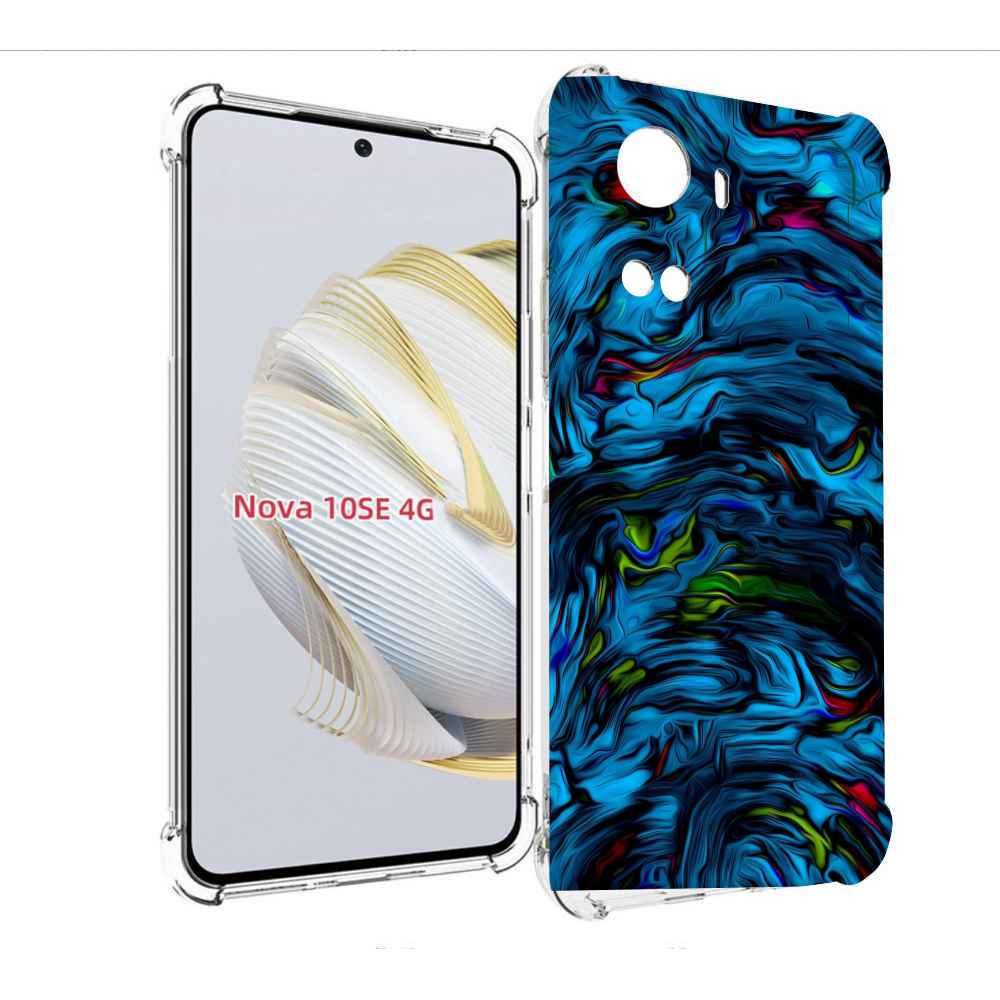 

Чехол MyPads голубая краска в темноте для Huawei Nova 10 SE, Прозрачный, Tocco