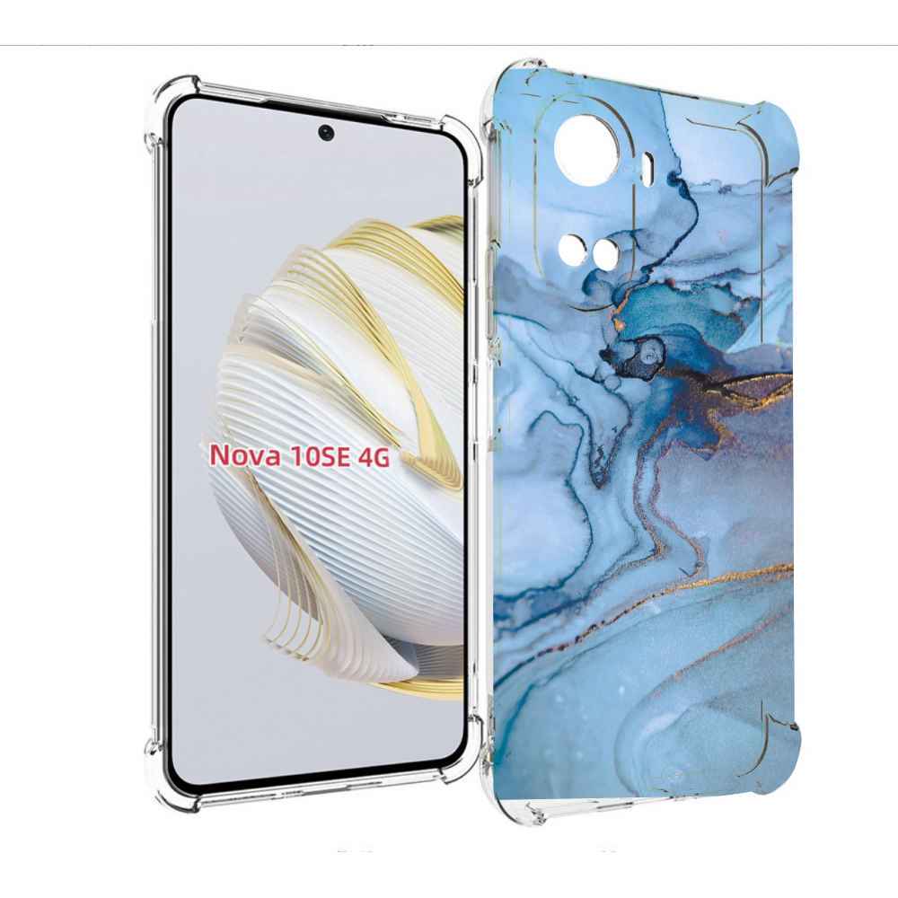 

Чехол MyPads голубой мрамор для Huawei Nova 10 SE, Прозрачный, Tocco