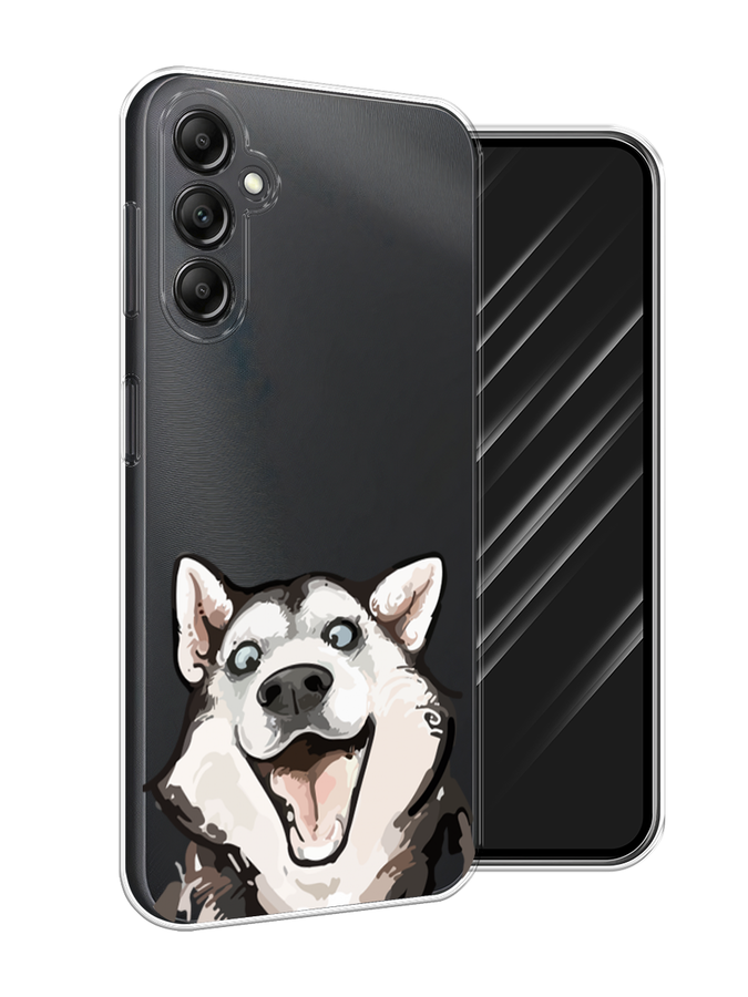 

Чехол Awog на Samsung Galaxy A15 "Радостный хаски", Белый;голубой;черный, 2108950-1