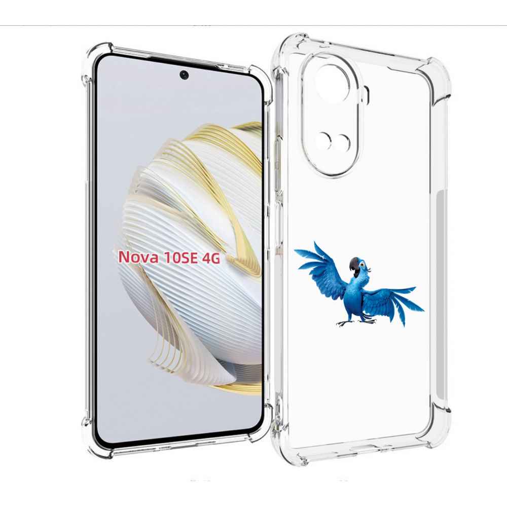 

Чехол MyPads голубой-попугайчик для Huawei Nova 10 SE, Прозрачный, Tocco