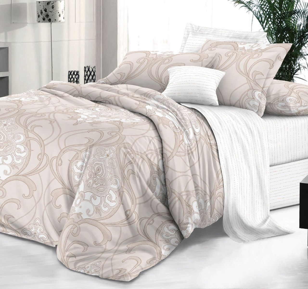 

Комплект постельного белья Sateen De Luxe 1,5 сп Элегантность, Элегантность