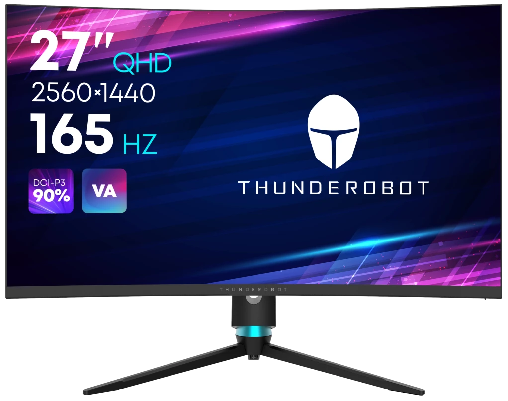 

27" Монитор Thunderobot KQ27C165L Black 165Hz 2560x1440 VA, Черный, KQ27C165L