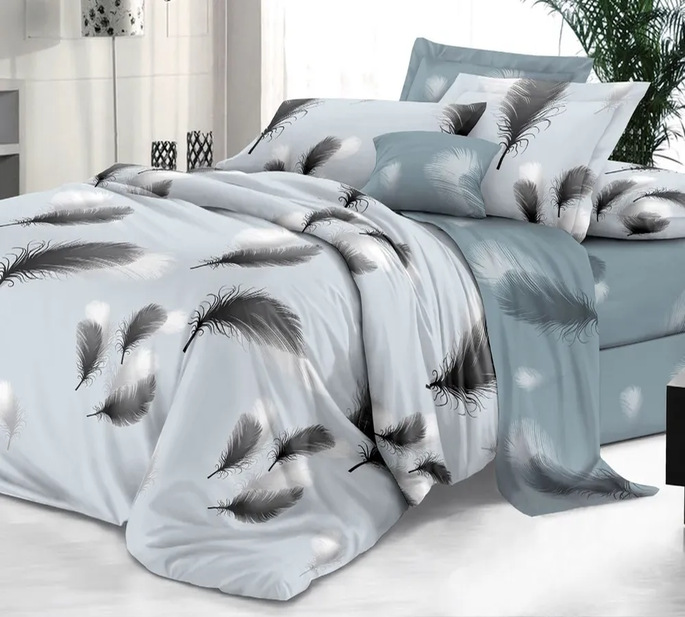 

Комплект постельного белья Sateen De Luxe Евростандарт Флаум, Флаум