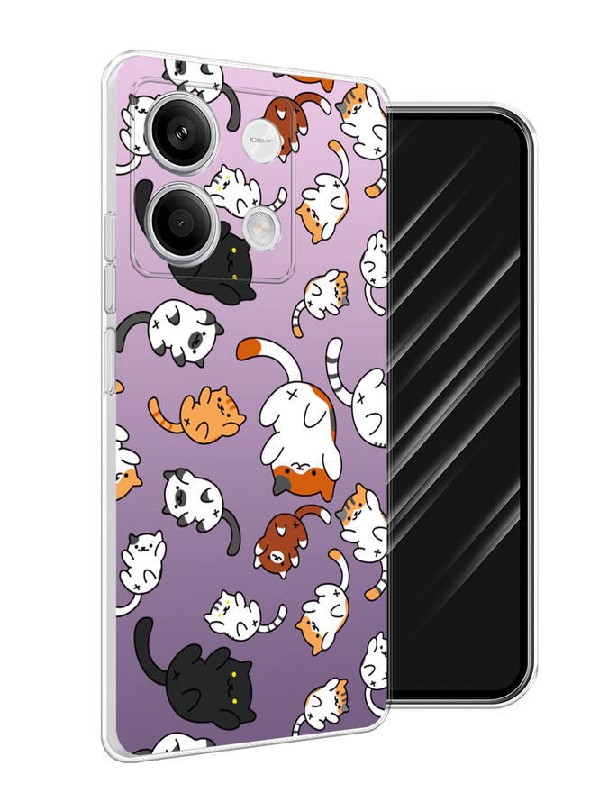 

Чехол Awog на Xiaomi Redmi Note 13 5G "Котопад", Фиолетовый;белый, 320050-1