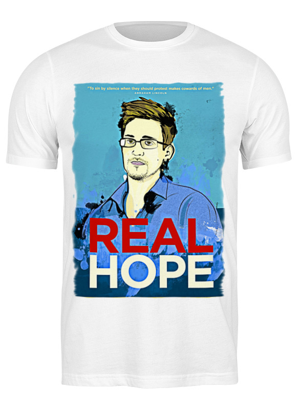 

Футболка мужская Printio Edward snowden белая 3XL, Белый, Edward snowden