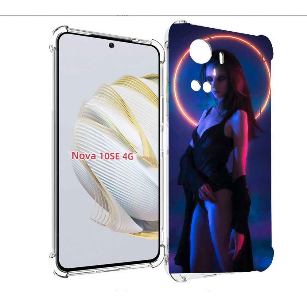 

Чехол MyPads девушка с неоновым кругом женский для Huawei Nova 10 SE, Прозрачный, Tocco