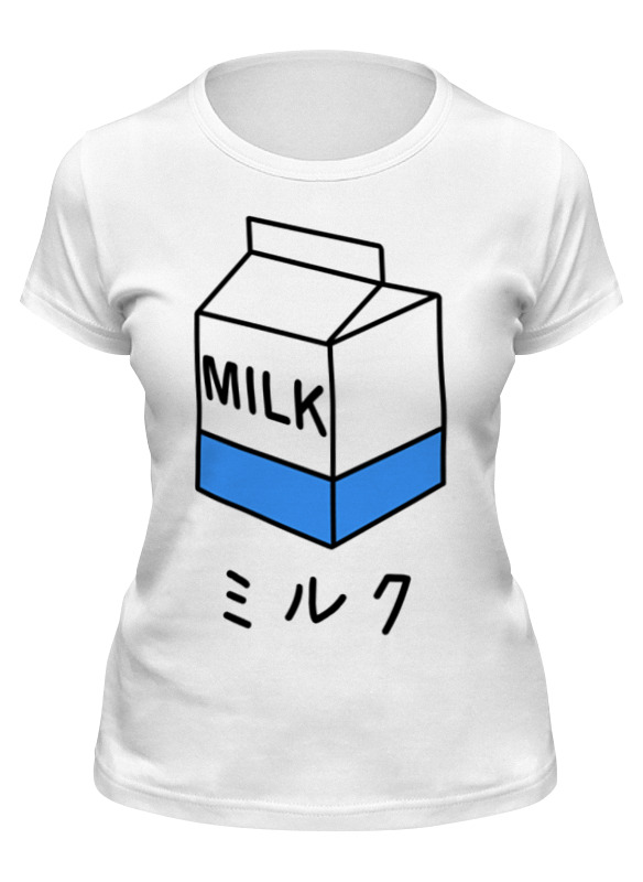 

Футболка женская Printio Milk 1 белая L, Белый, Milk 1