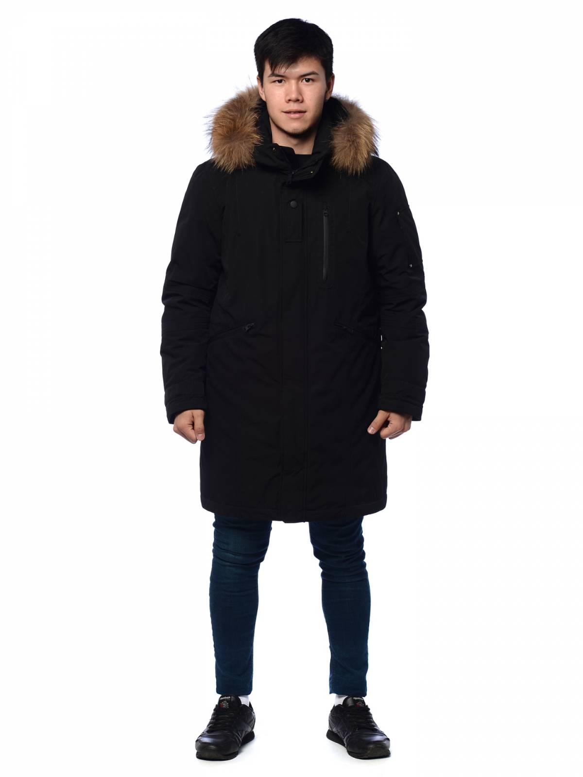 

Парка мужская Clasna 3581 черная 54 RU, Черный, 3581