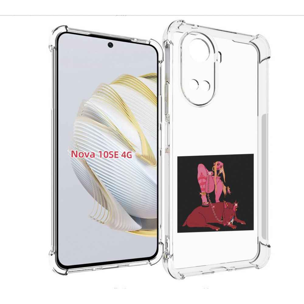 

Чехол MyPads девушка с собакой на цепи нарисованная женский для Huawei Nova 10 SE, Прозрачный, Tocco