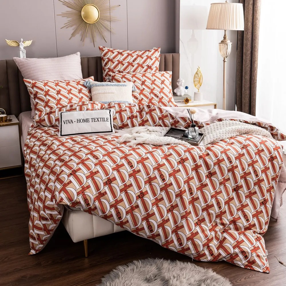 Комплект постельного белья Люкс-Сатин A304, 2 спальный, наволочки 50-70  2 шт