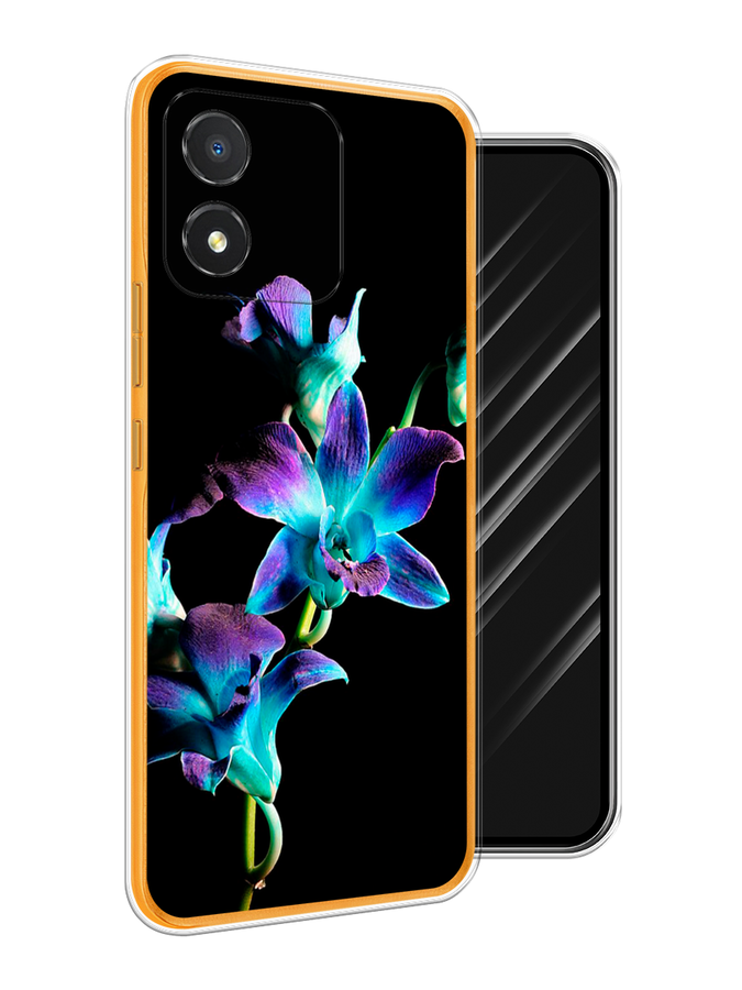 

Чехол Awog на Honor X5 "Синий цветок на черном", Черный;голубой;синий, 6120950-8