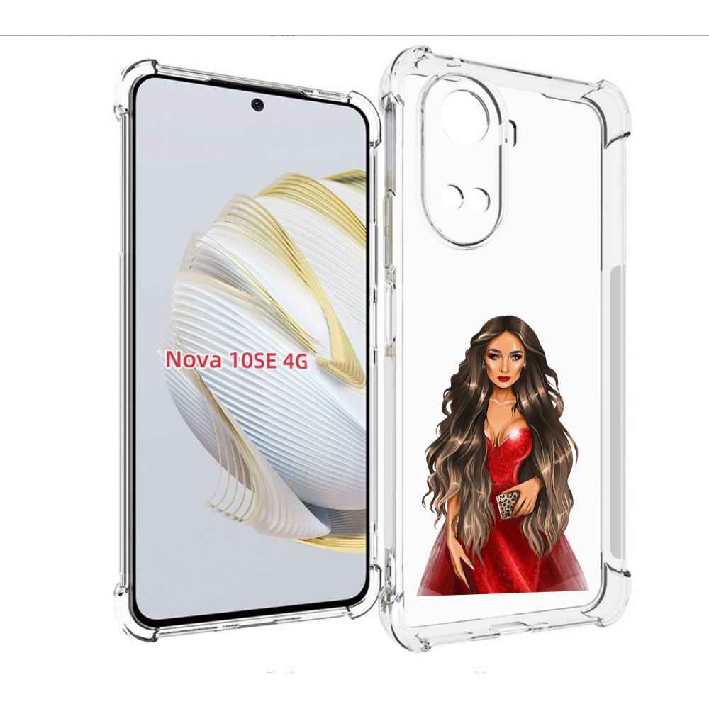 

Чехол MyPads девушка-в-вечернем-платье женский для Huawei Nova 10 SE, Прозрачный, Tocco