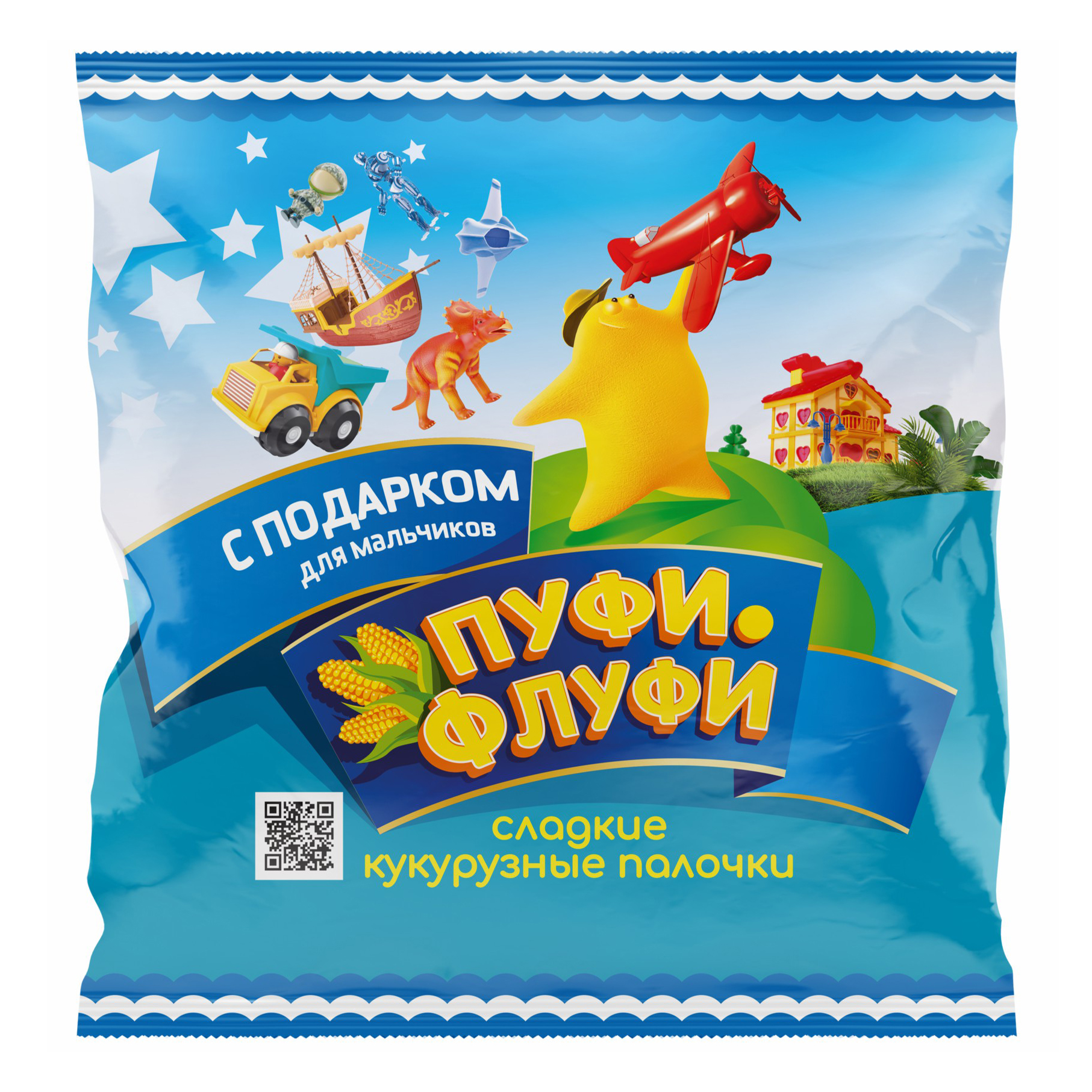 

Кукурузные палочки Пуфи-Флуфи для мальчиков 70 г с подарком