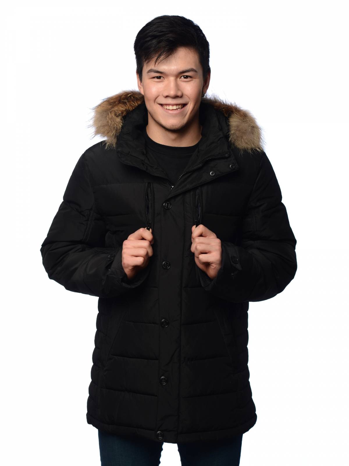 Зимняя куртка мужская Malidinu 3160 черная 46 RU