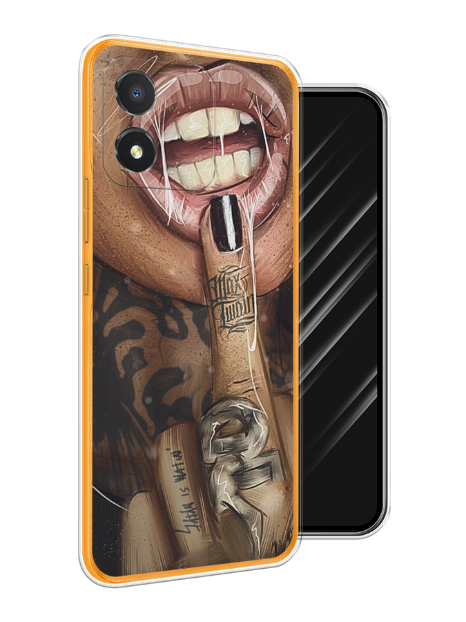 

Чехол Awog на Honor X5 "Девушка с татуировками", Бежевый;розовый;черный, 6120950-9