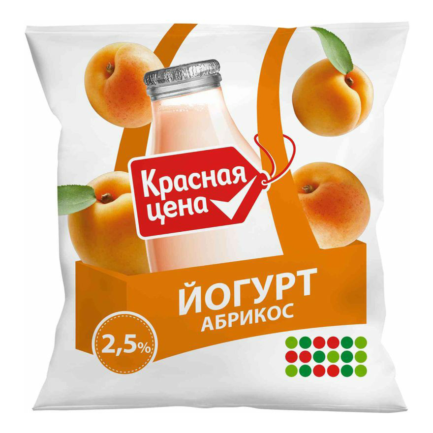 Йогурт питьевой Красная цена Абрикос ​2,5% 500 г