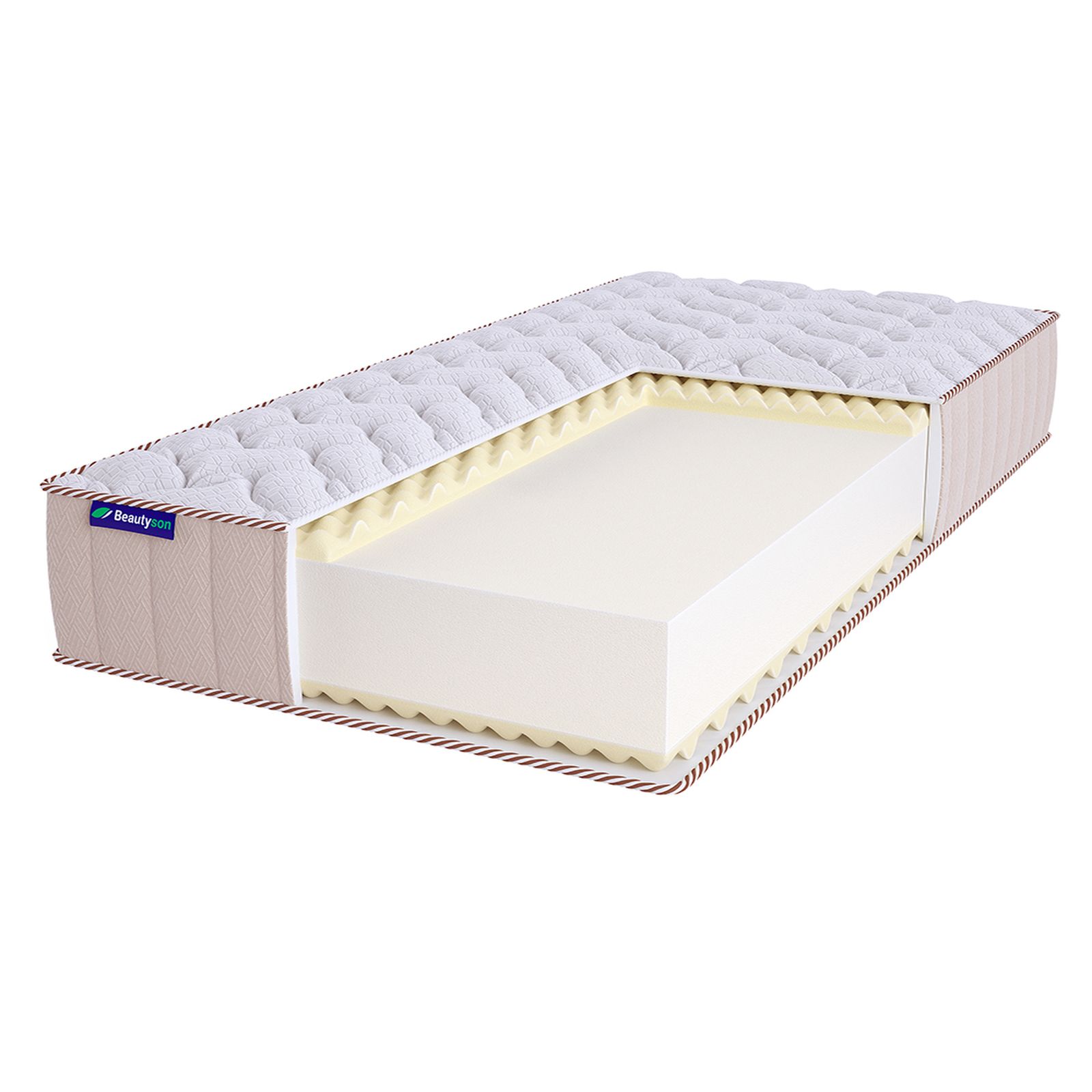 

Матрас BeautySon Roll Foam Hard 14 Massage Double Lux бесклеевой 110x200, Белый, Roll Foam Hard 14 Massage Double Lux