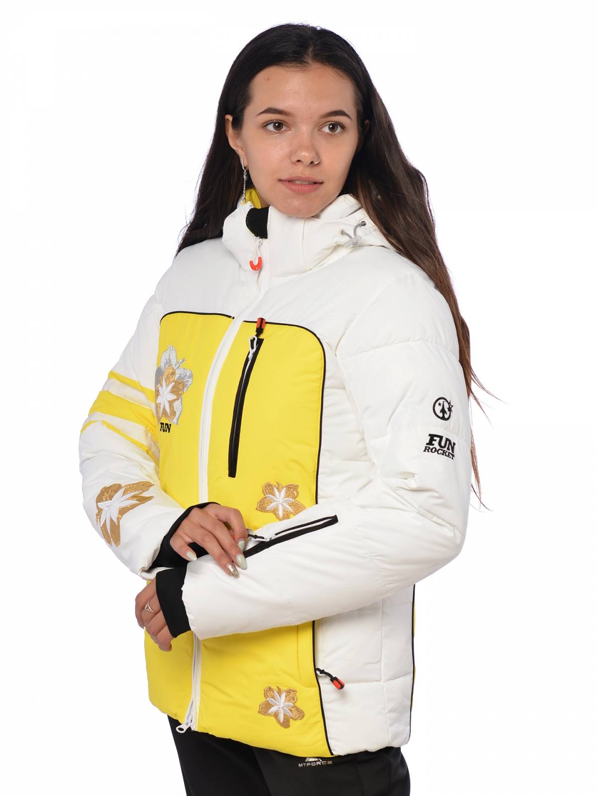 Горнолыжная куртка женская FUN ROCKET 15530 размер 50, желтый