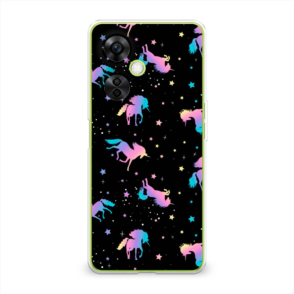 

Чехол на OnePlus Nord N30 5G "Единороги градиент", Черный;розовый;голубой, 153850-1