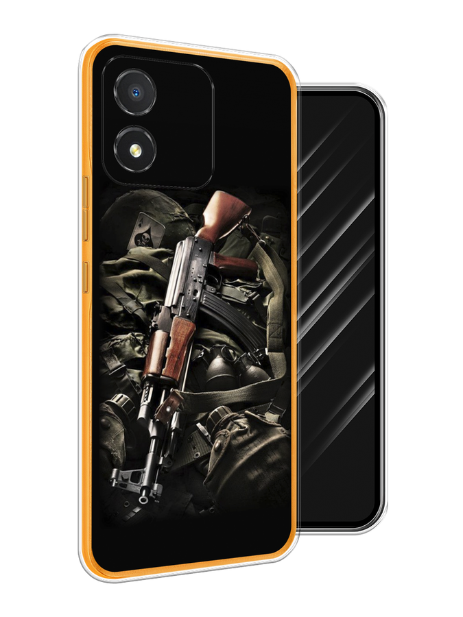 

Чехол Awog на Honor X5 "Автомат", Черный;коричневый;серый, 6120950-5