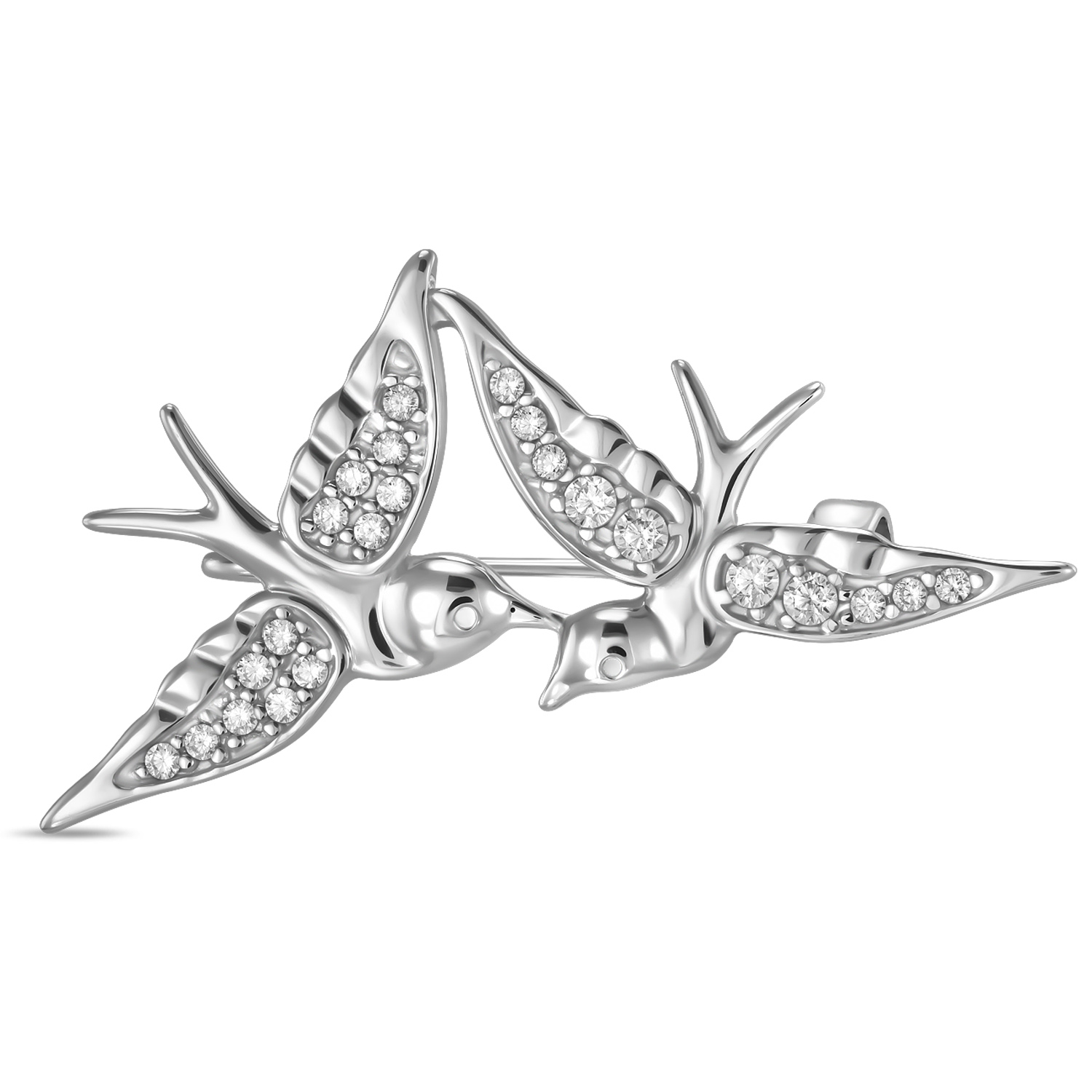 

Брошь из серебра MIUZ Diamonds (Московский ювелирный завод) H2050-2700104-00775, фианит, H2050-2700104-00775