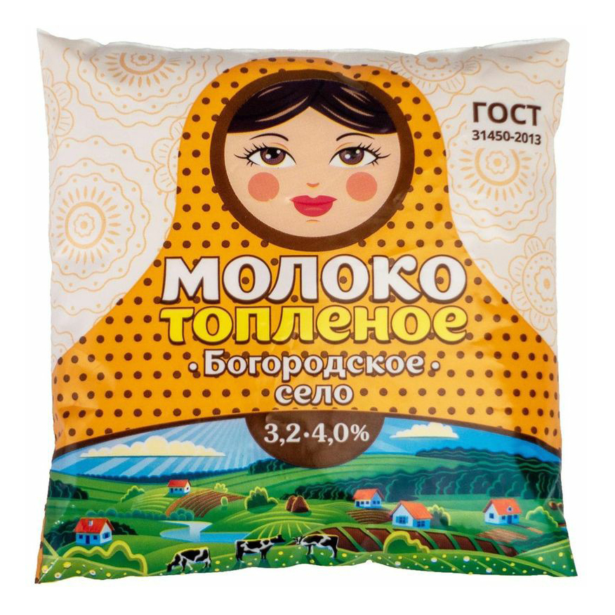 

Молоко 3,2 - 4% топленое 500 г Богородское село БЗМЖ