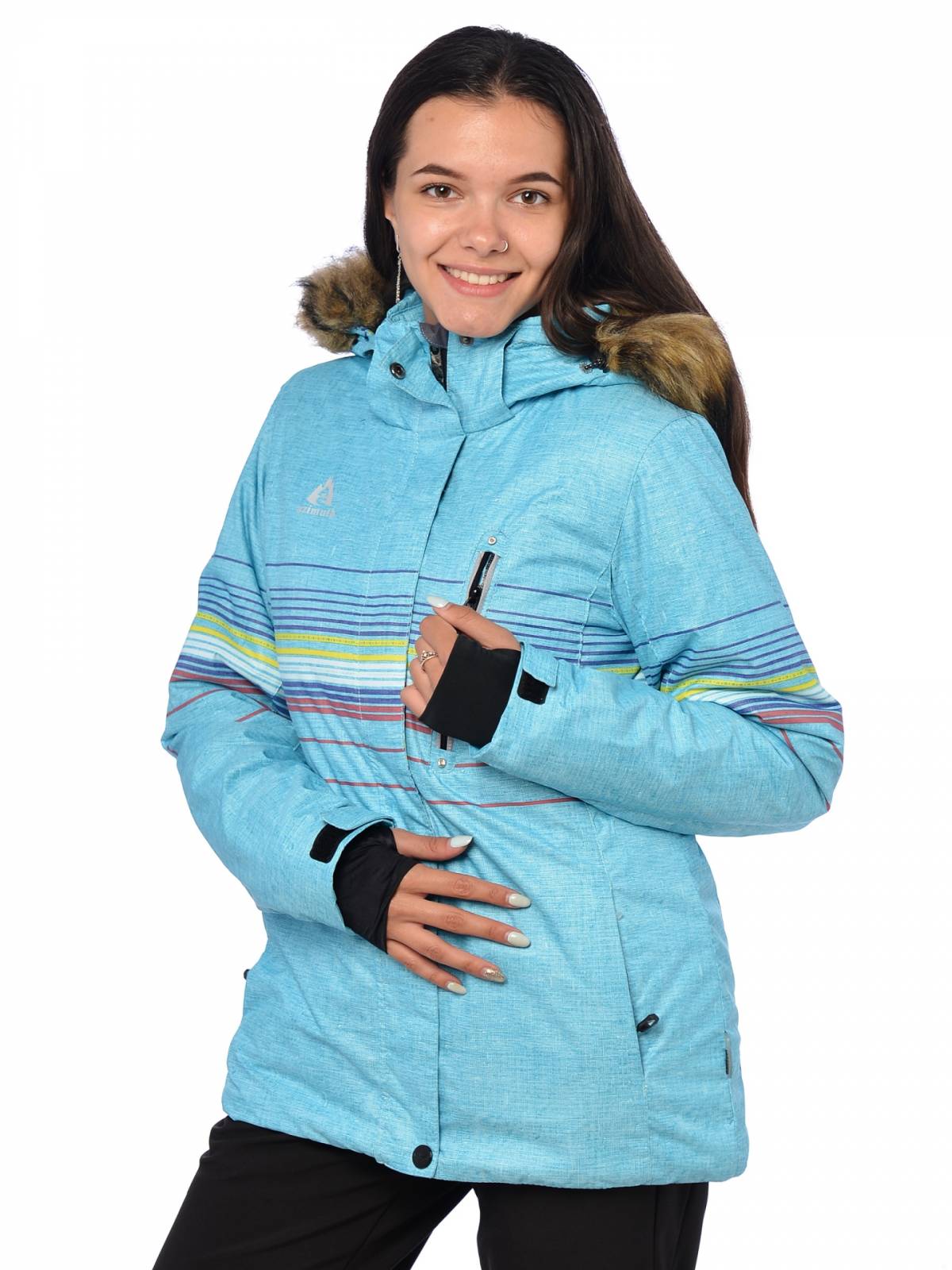 Горнолыжная куртка женская AZIMUTH 15528 размер 50, голубой