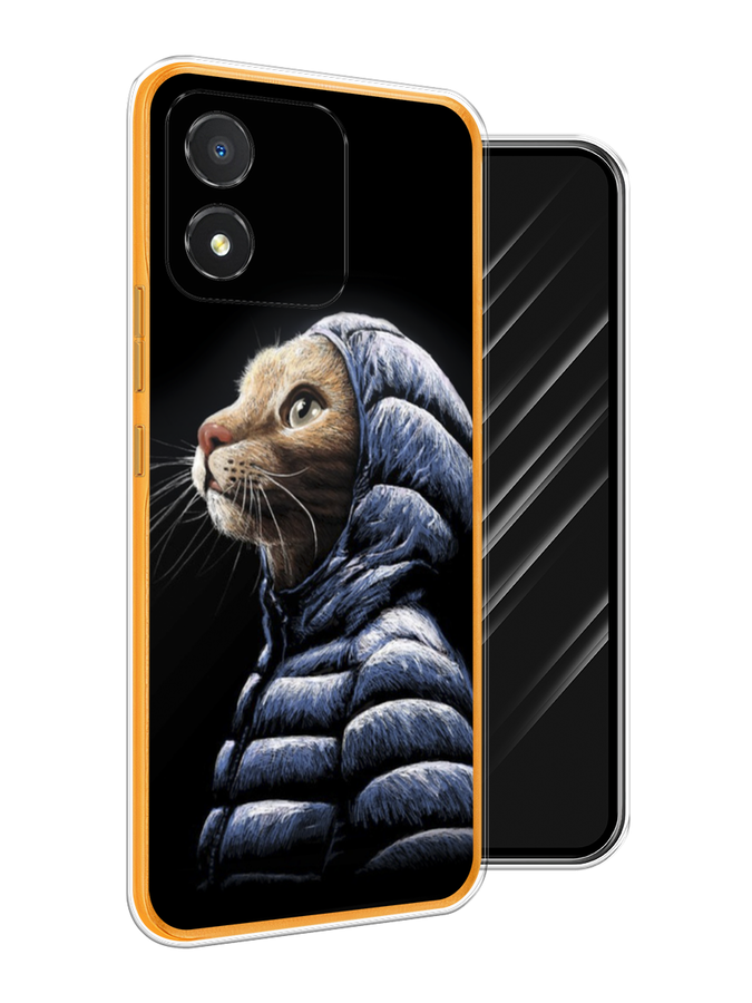 

Чехол Awog на Honor X5 "Кот в капюшоне", Черный;бежевый;синий, 6120950-2