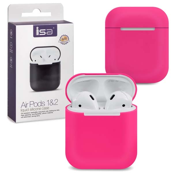 фото Чехол isa для apods silicon case 1/2 rose pink