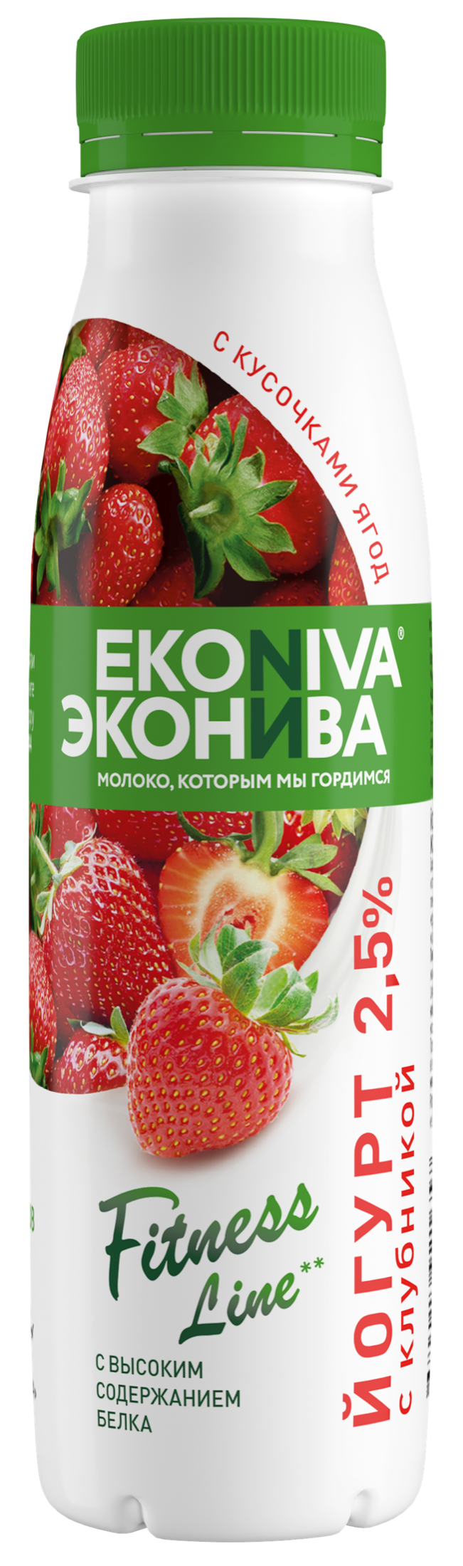 

Питьевой йогурт ЭкоНива Fitness Line клубника 2,5% БЗМЖ 300 г