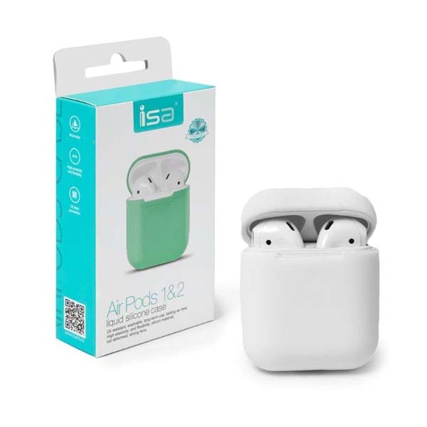 фото Чехол isa airpods silicon case 1/2 white