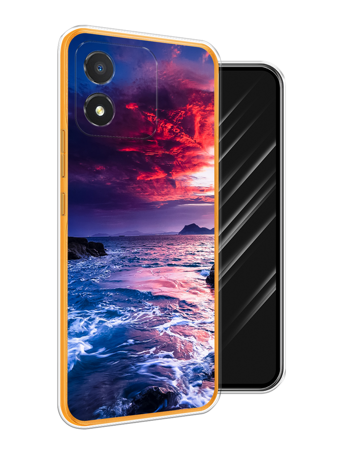 

Чехол Awog на Honor X5 "Волны 1", Розовый;синий, 6120950-4