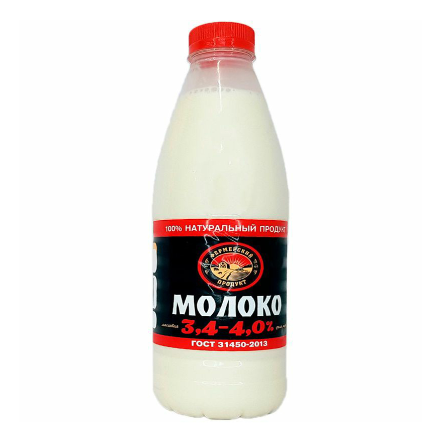 

Молоко 3,4 - 4% пастеризованное Фермерский Продукт 900 мл