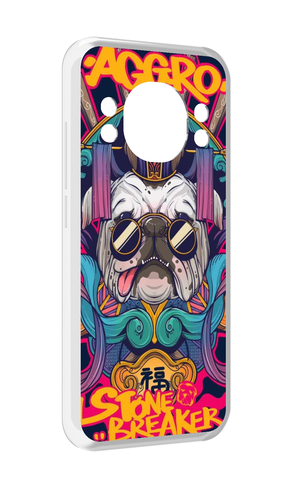 

Чехол MyPads мопс агро яркая для Doogee S98 / S98 Pro, Прозрачный, Tocco