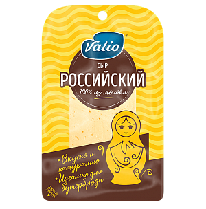 

Сыр полутвердый Valio Российский 50% БЗМЖ 120 г