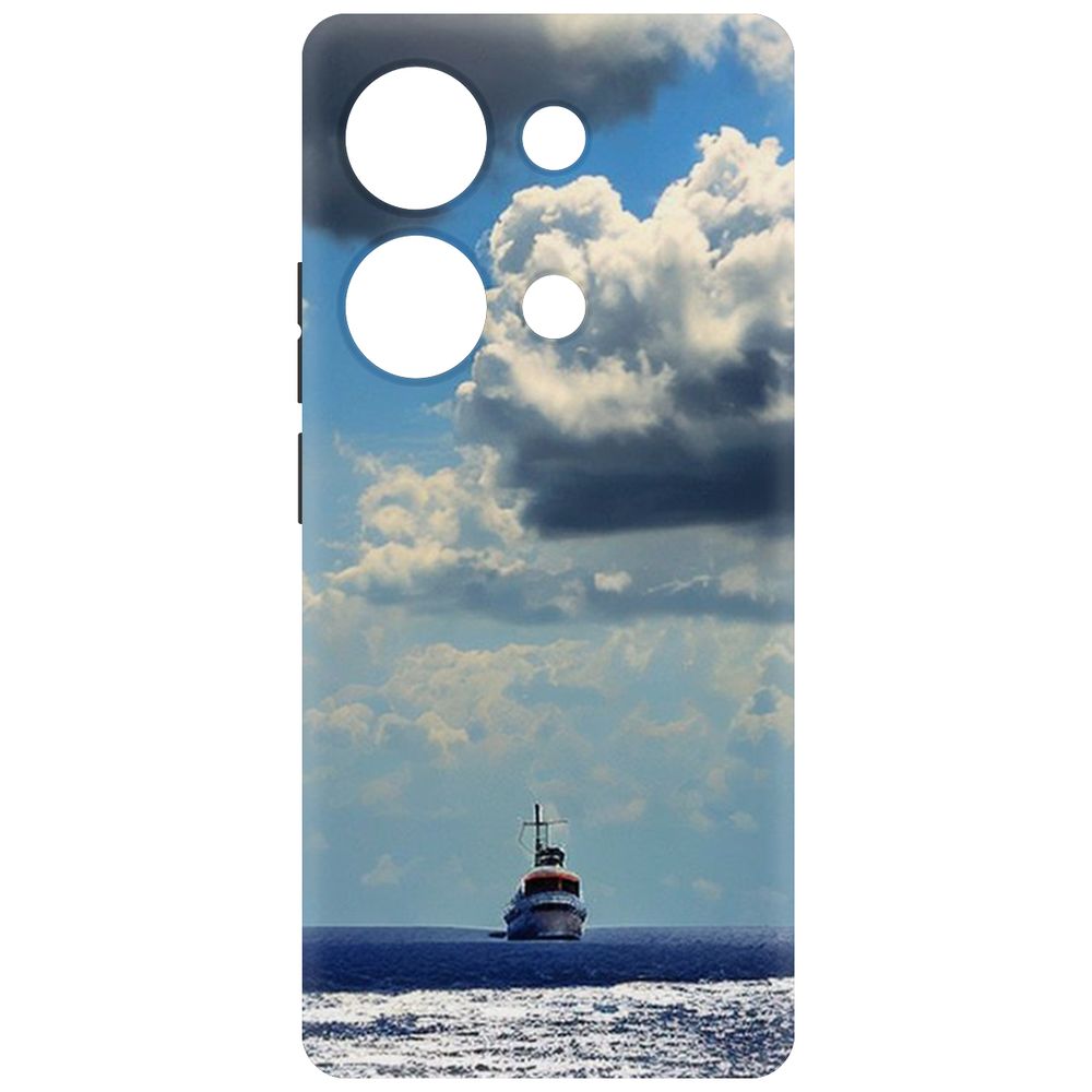 

Чехол-накладка Krutoff Soft Case Море для Poco M6 Pro 4G черный