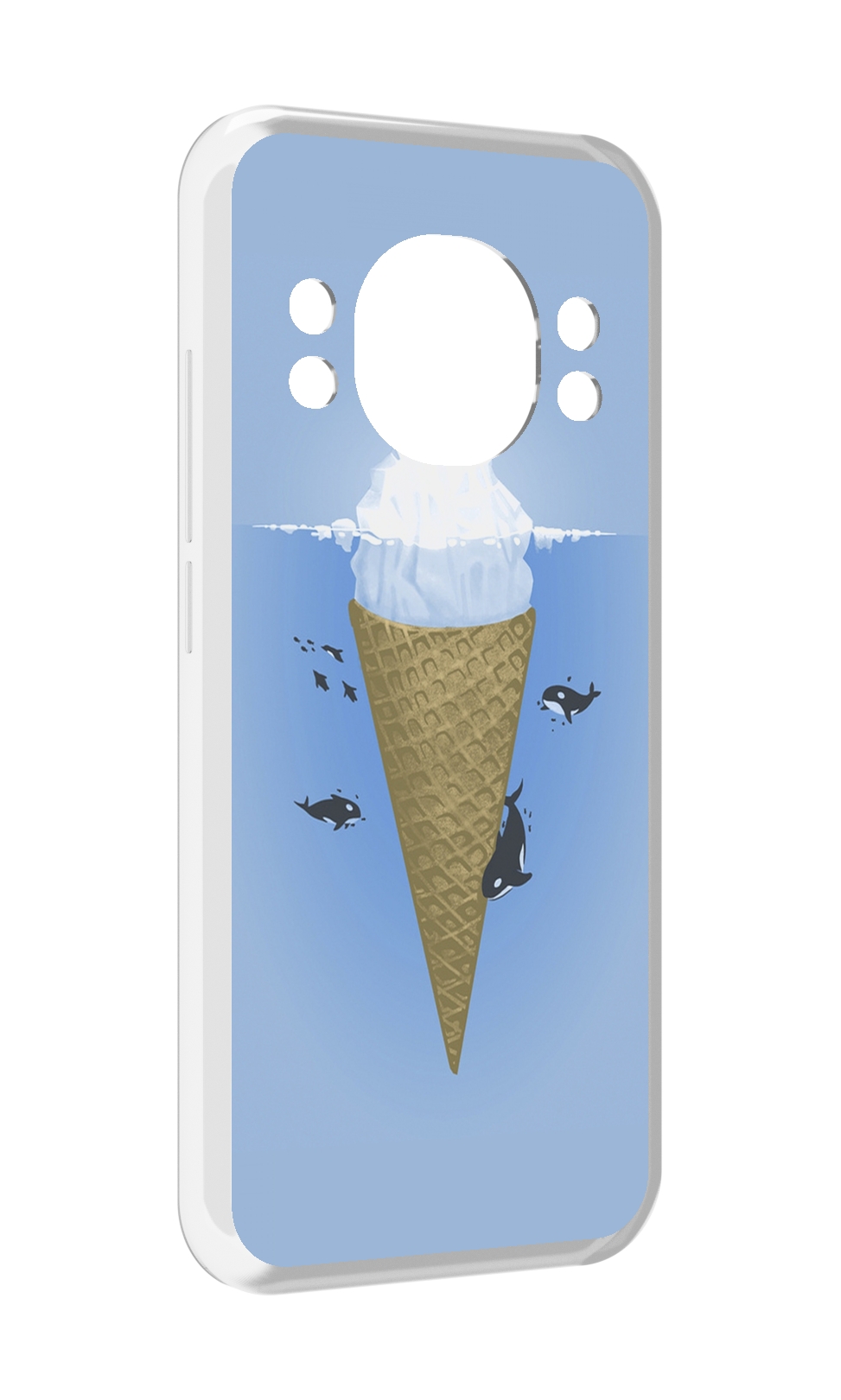 

Чехол MyPads мороженное-у-косаток для Doogee S98 / S98 Pro, Прозрачный, Tocco