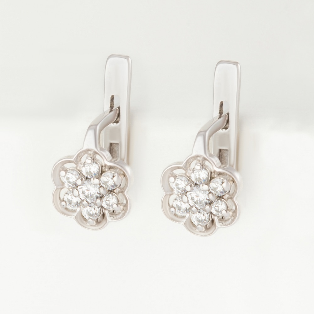 

Серьги из серебра с фианитом НАШЕ ЗОЛОТО 4МС369, 4МС369