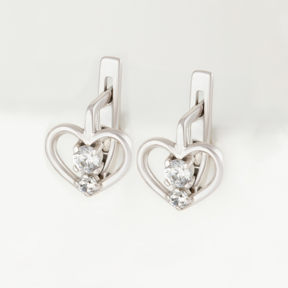 

Серьги из серебра с фианитом НАШЕ ЗОЛОТО 4МС371, 4МС371