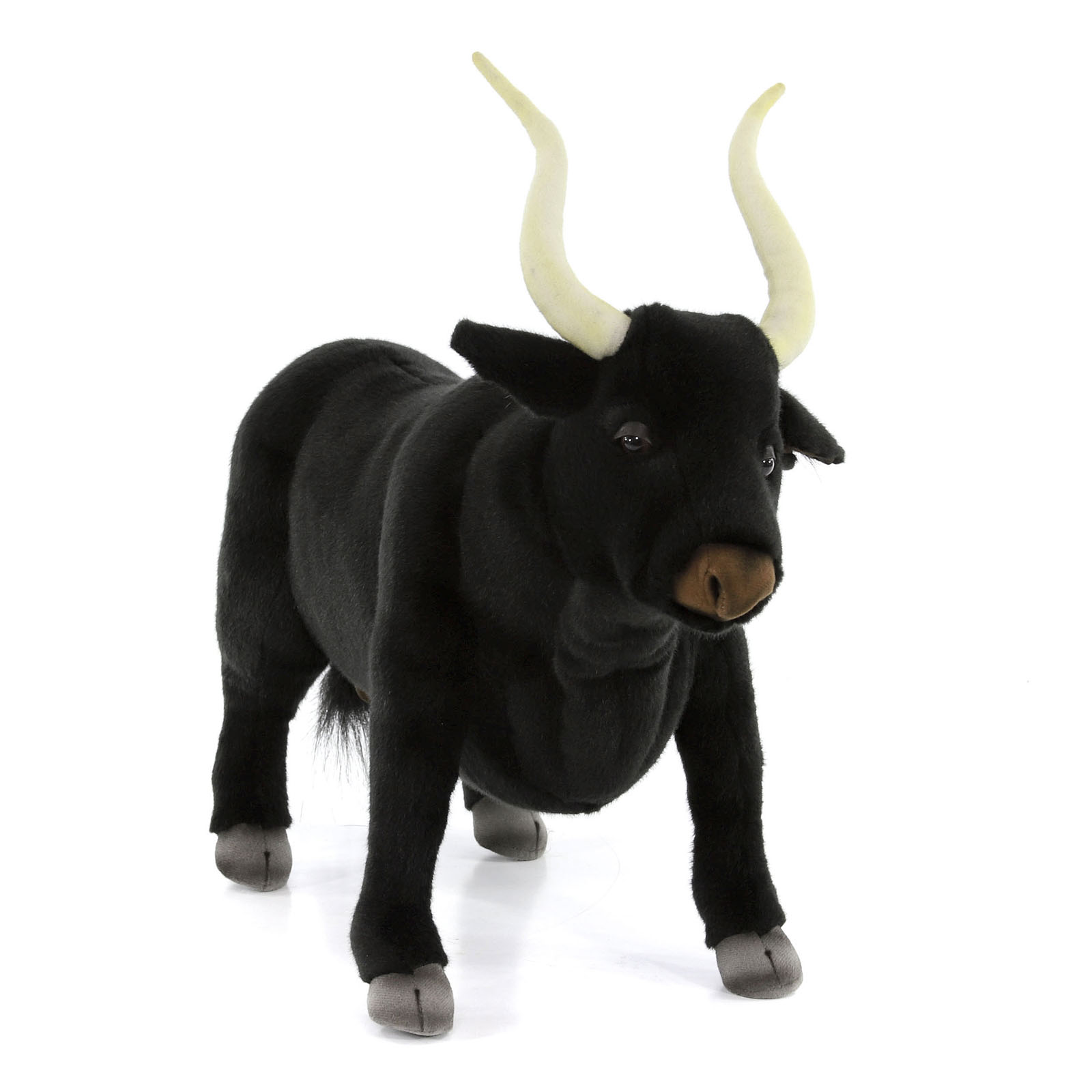 Реалистичная мягкая игрушка Hansa Creation Черный бык, 50 см Символ благополучия
