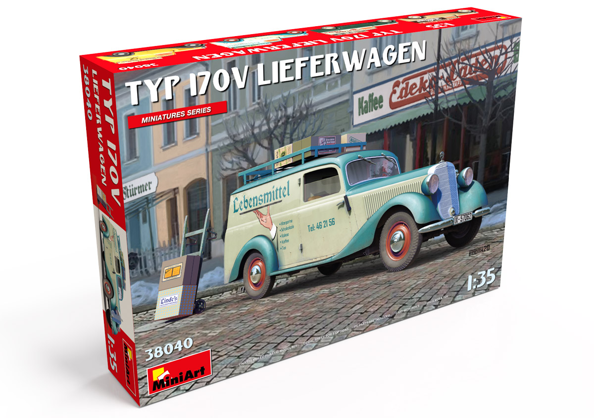 

Сборная модель MIniArt 1/35 TYP 170V LIEFERWAGEN 38040