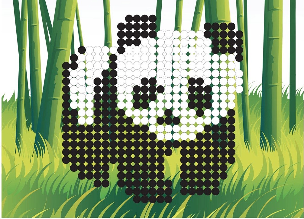 фото Мозаика панда, арт. mds-06, 20,5x29 см hobbius mds-06