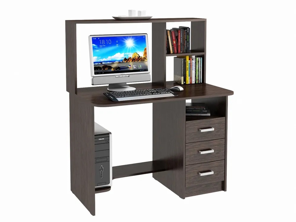 

Компьютерный стол BONMEBEL КС-1050, Венге, 105х125х65 см