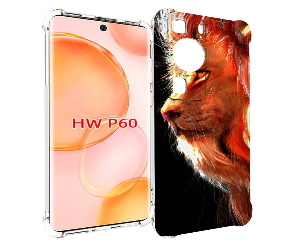 

Чехол MyPads Арт-рисунок-льва мужской для Huawei P60, Tocco
