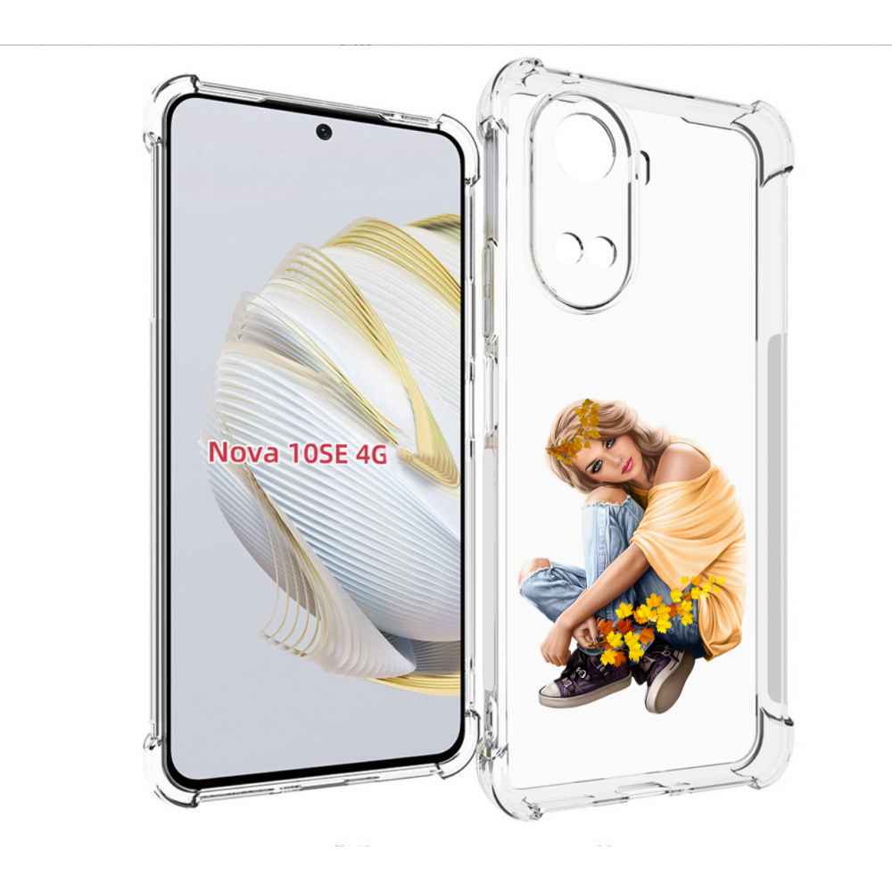 

Чехол MyPads девушка-в-цветочками женский для Huawei Nova 10 SE, Прозрачный, Tocco