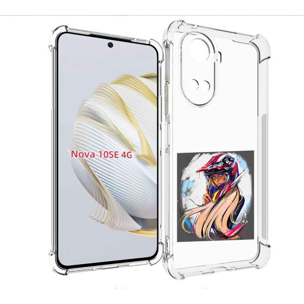 Чехол MyPads девушка-в-шлеме для Huawei Nova 10 SE